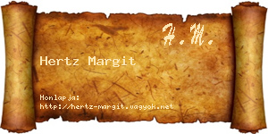 Hertz Margit névjegykártya